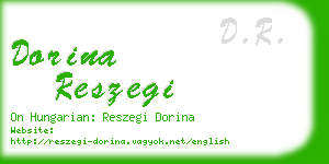 dorina reszegi business card